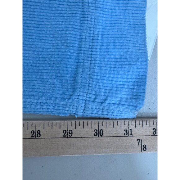 American Eagle super hi rise baggy wide corduroy pants‎ light blue 90s sz 20 - Picture 8 of 9